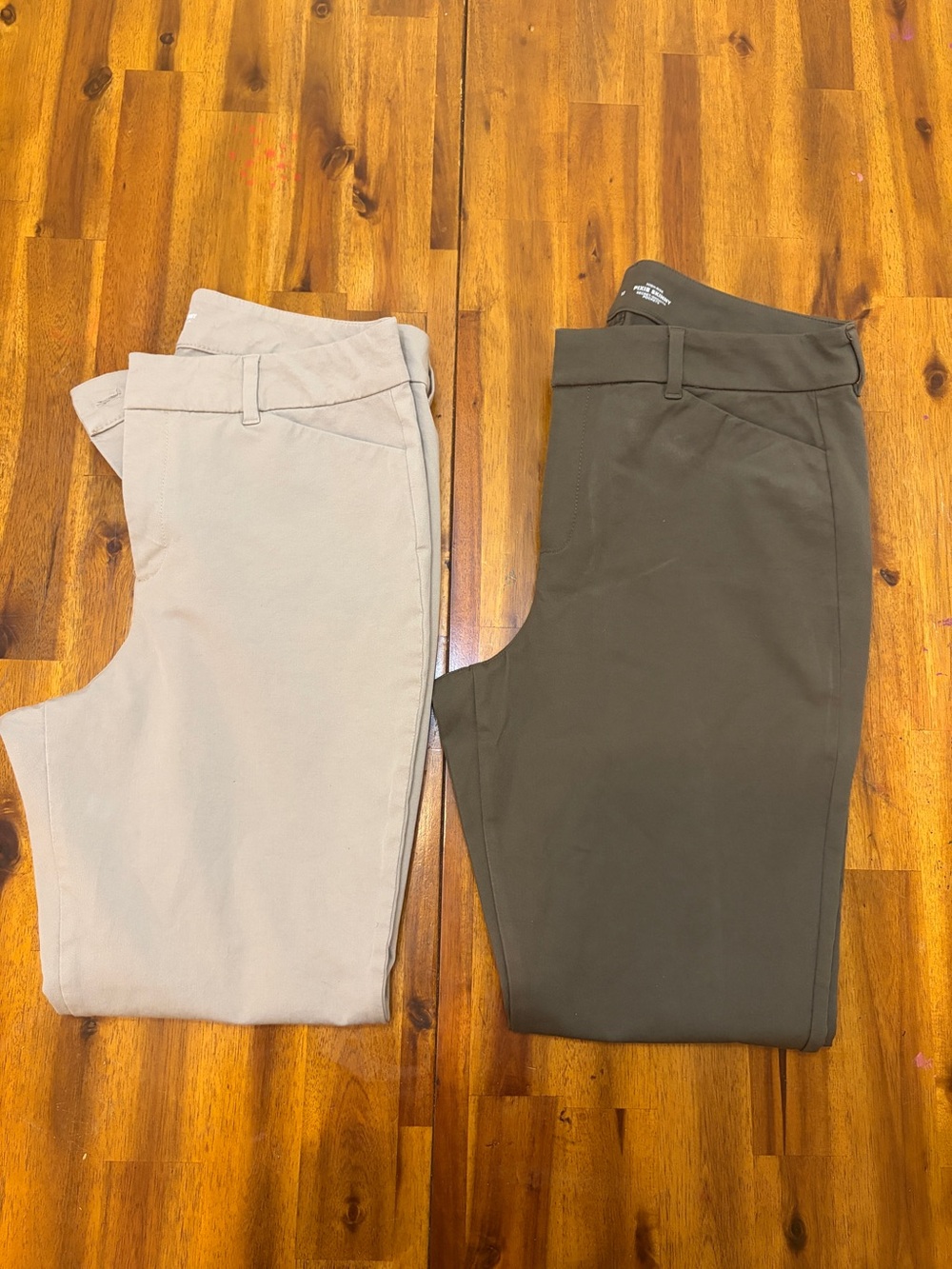 Lot of 2 Old Navy Pixie Skinny Pants Women's Size 12 Olive & Beige Khaki